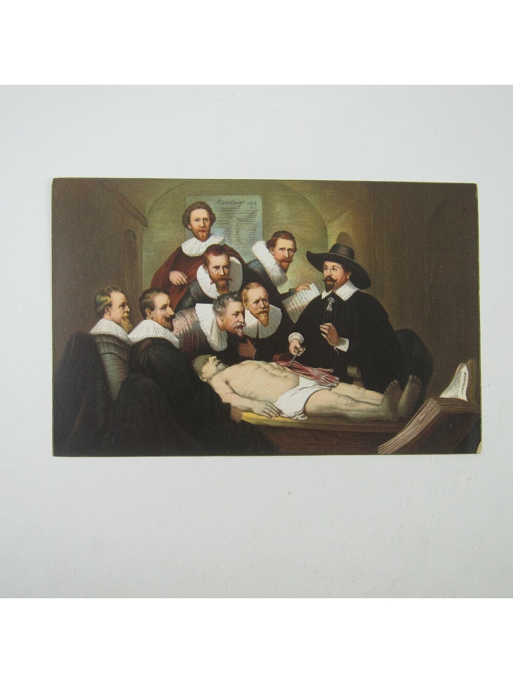 Postcard Art Rembrandt Anatomy Lesson of Dr. Nicolaes Tulp Antique Unposted